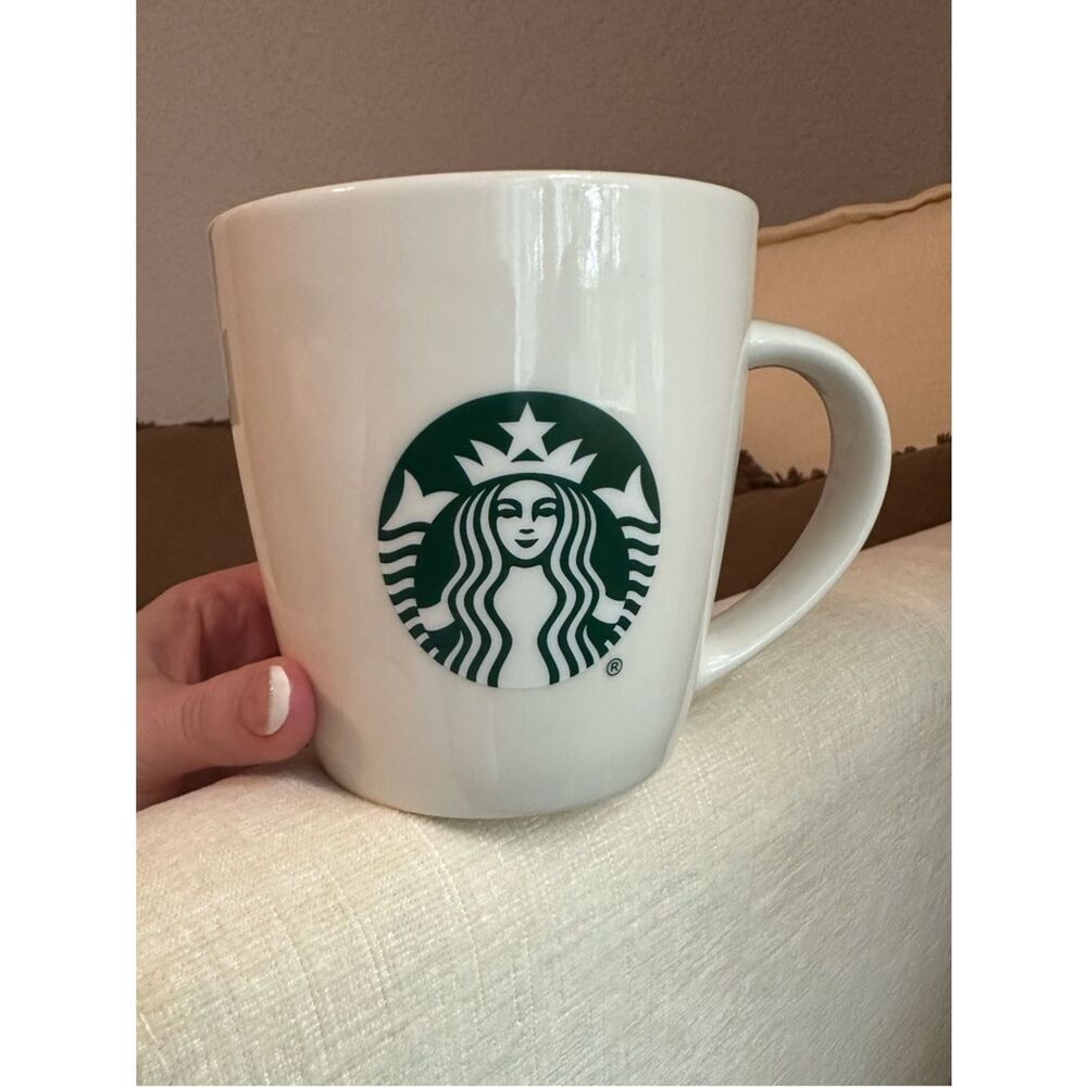 Starbucks White Ceramic Mug with Green Siren Logo